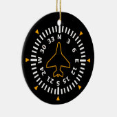 Vliegtuig Compass Flight Instrument Keramisch Ornament (Rechts)