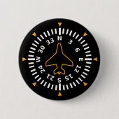 Vliegtuig Compass Flight Instrument Ronde Button 5,7 Cm (Voorkant)
