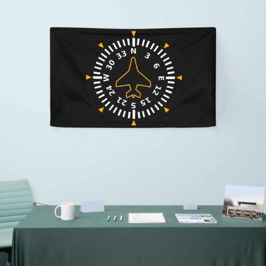 Vliegtuig Compass Flight Instrument Spandoek (Beurs)