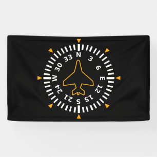 Vliegtuig Compass Flight Instrument Spandoek