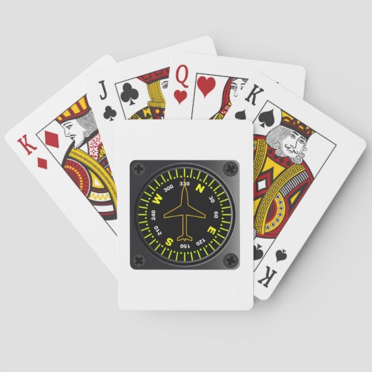Vliegtuig Compass Pokerkaarten (Achterkant)