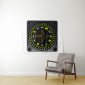 Vliegtuig Compass Wandkleed (In Situ (horizontaal))