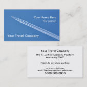 Vliegtuig contrasteert visitekaartje (Voorkant / Achterkant)