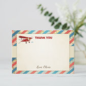 Vliegtuig Dank u kaart  vlakke douche (Staand voorkant)