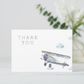 Vliegtuig Dank u wel! RSVP Kaartje (Staand voorkant)