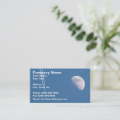 Vliegtuig dat de hemel oversteekt visitekaartje (Staand voorkant)