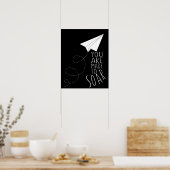 Vliegtuig dat je mijn hart inspirerend hebt gemaak poster (Keuken)