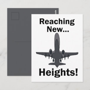 Vliegtuig dat nieuwe hoogten bereikt Inspirerende Briefkaart