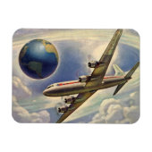 vliegtuig dat over de hele wereld in wolken vlieg magneet (Horizontaal)