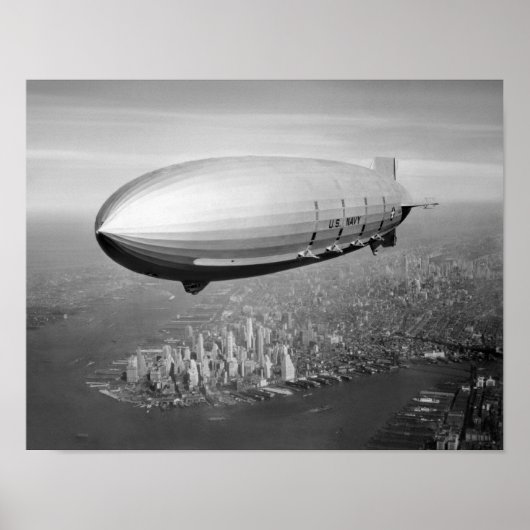 Vliegtuig dat over New York vliegt Poster (Voorkant)