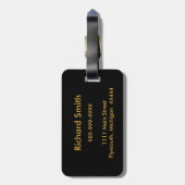 Vliegtuig dat vliegt op een Bagagelabel tegen zons (Achterkant verticaal)