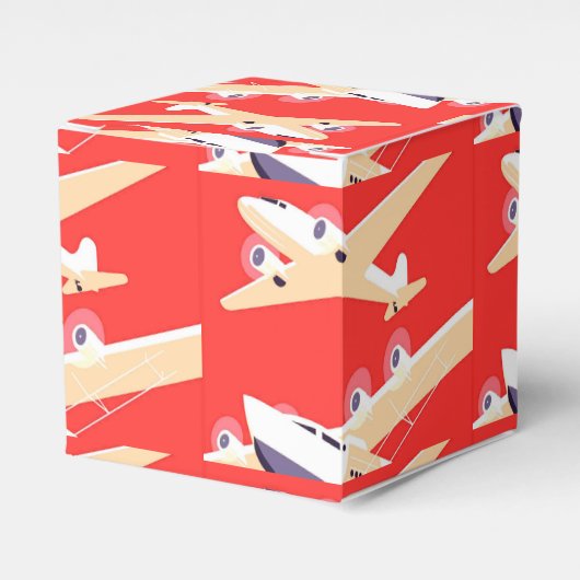 Vliegtuig die WPA Kleurrijk vliegen Bedankdoosjes (Voorkant Zijde)