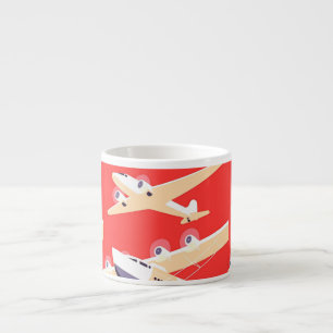 Vliegtuig die  WPA Kleurrijk vliegen Espresso Kop