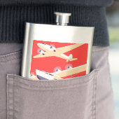 Vliegtuig die WPA Kleurrijk vliegen Flacon (Voorbeeld)