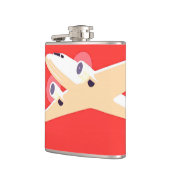 Vliegtuig die  WPA Kleurrijk vliegen Heupfles (Links)