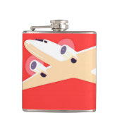 Vliegtuig die  WPA Kleurrijk vliegen Heupfles (Voorkant)