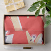 Vliegtuig die  WPA Kleurrijk vliegen Tissuepapier (Geschenk)