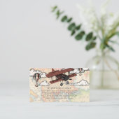 Vliegtuig Display Douche Invitation Insert Informatiekaartje (Staand voorkant)