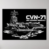 Vliegtuig drager Theodore Roosevelt Print (Voorkant)