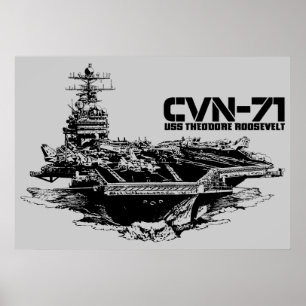 Vliegtuig drager Theodore Roosevelt Print