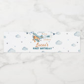 vliegtuig eerste geboorte waterflesetiket waterfles etiket (Enkel label)