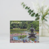 Vliegtuig en meer in Central Park, New York City Briefkaart (Staand voorkant)