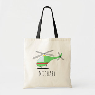 Vliegtuig en naam van de helikopter Cute Baby Boy Tote Bag