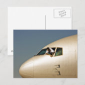 Vliegtuig en piloot briefkaart (Voorkant / Achterkant)