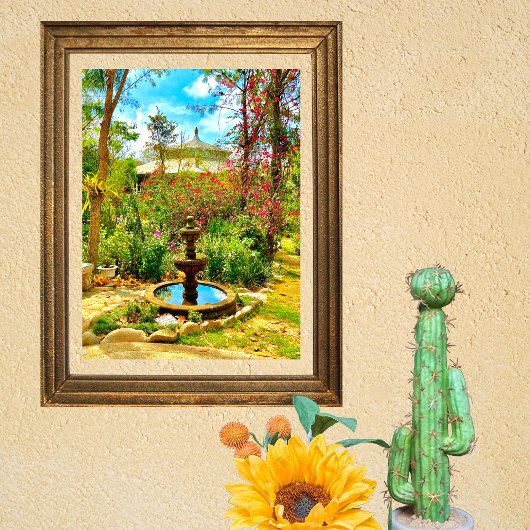 Vliegtuig en Tuin Mexico Poster