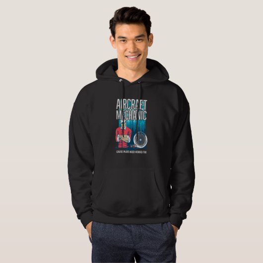 Vliegtuig Engineering Quote voor een vliegtuigmech Hoodie (Voorkant volledig)