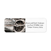 vliegtuig etiket (Voorkant)