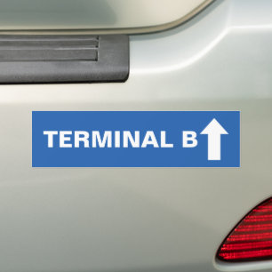 Vliegtuig Feestborden, Luchthaventerminal Verjaard Bumpersticker