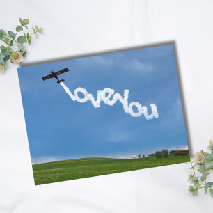 Vliegtuig foto,Liefde voor jou,Luchtvaart Verjaard Briefkaart