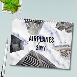 Vliegtuig Foto Piloot Aviator Pret Eenvoudig 12 M Kalender