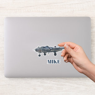 Vliegtuig fotosticker met sticker met aangepaste n
