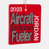 Vliegtuig Fueler Extraordinaire CUSTOM Keramisch Ornament (Rechts)