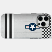 Vliegtuig Fuselage Rivet Metal Gecontroleerd Case-Mate iPhone Case (Achterkant (horizontaal))