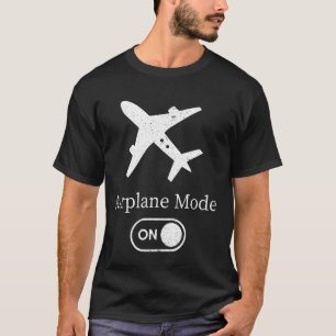 Vliegtuig Graphic Vliegtuigmodus op Grappig Vliegt T-shirt