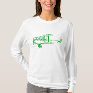 vliegtuig - groen gras t-shirt