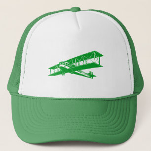  vliegtuig - groen gras trucker pet