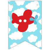 Vliegtuig Happy Birthday Bunting Vlaggen Red Banne Vlaggetjes (Eerste vlag)