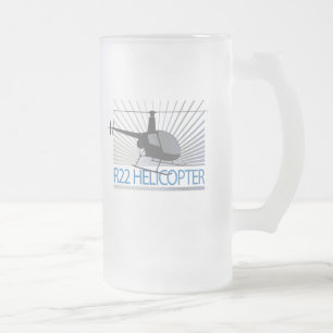 Vliegtuig helikopter matglas bierpul
