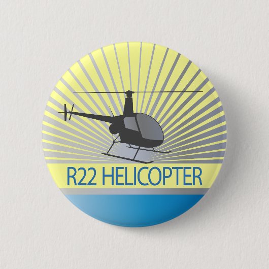 Vliegtuig helikopter ronde button 5,7 cm (Voorkant)