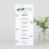 vliegtuig Het is een Baby shower-menu Menu (Staand voorkant)