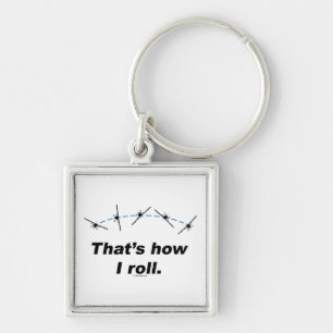 Vliegtuig hoe ik rol sleutelhanger