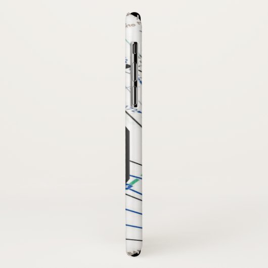 Vliegtuig hoogtemeter Secundaire kaart Case-Mate iPhone Case (Achterkant/links)