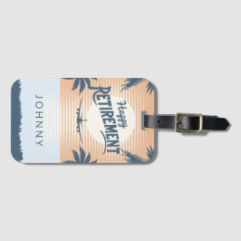 Vliegtuig in Bagagelabel voor uittreding bij zonso