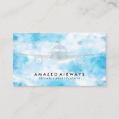 Vliegtuig in de lucht visitekaartje (Voorkant)