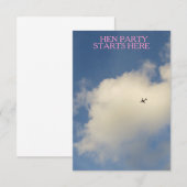 Vliegtuig in de Sky Invitation Kaart (Voorkant / Achterkant)