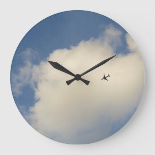 Vliegtuig in de Sky Wall Clock Grote Klok